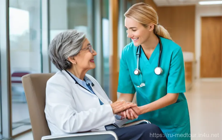 의료관광코디네이터 커리어패스 - **Prompt:** A compassionate female medical tourism coordinator, dressed professionally in a stylish,...